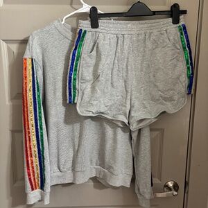 Sequin Loungewear Set - Size Large